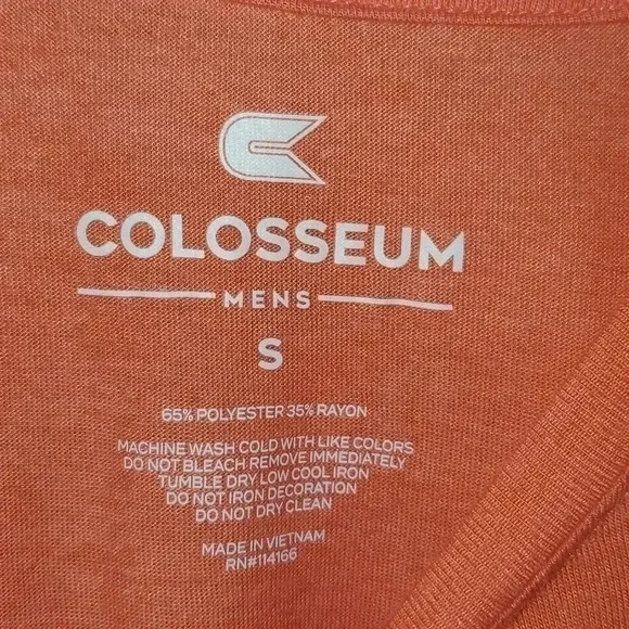 Mens Colosseum Clemson Orange All In Long-Sleeved Shirt Size S - Picture 6 of 6